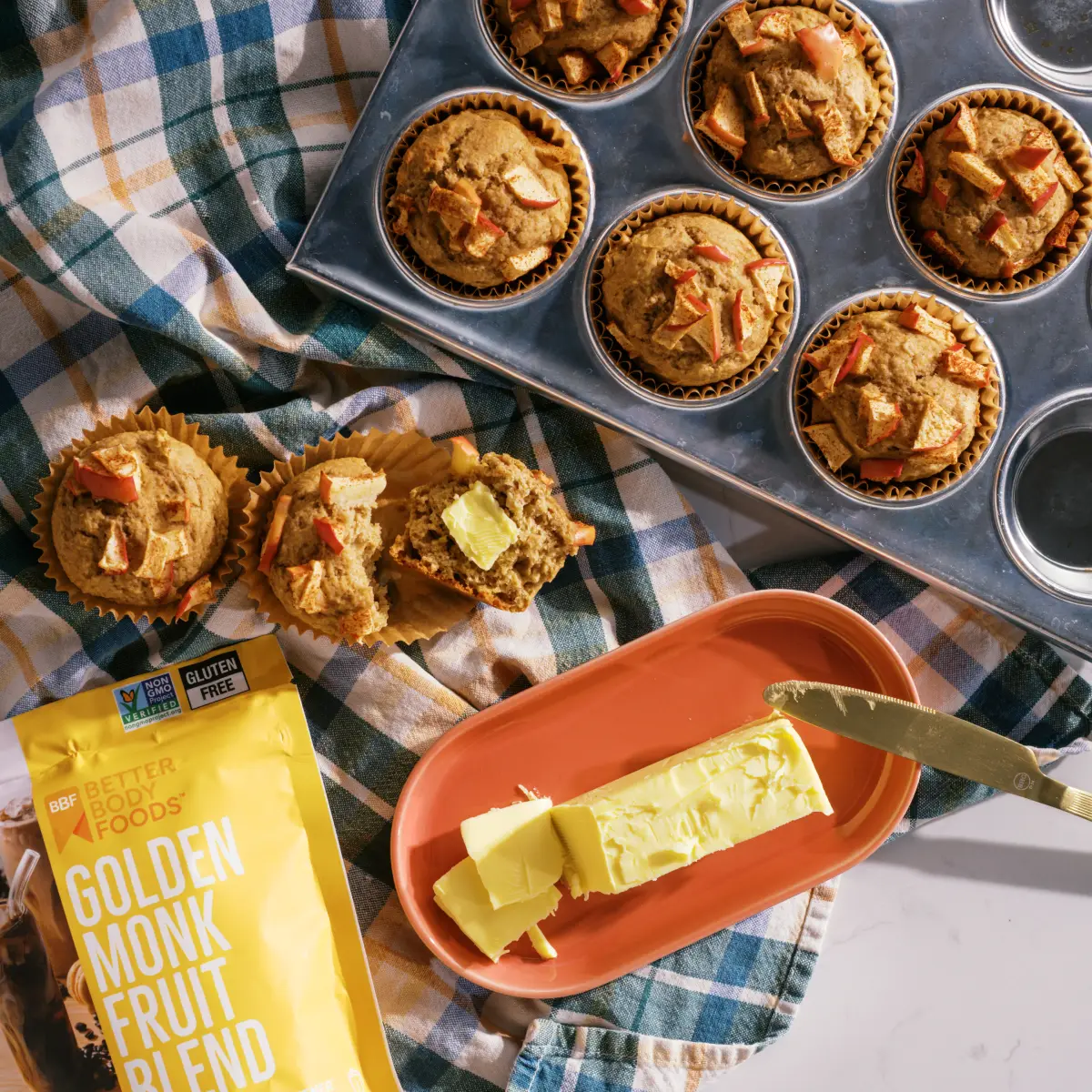 Apple-Cinnamon Oat Flour Muffins