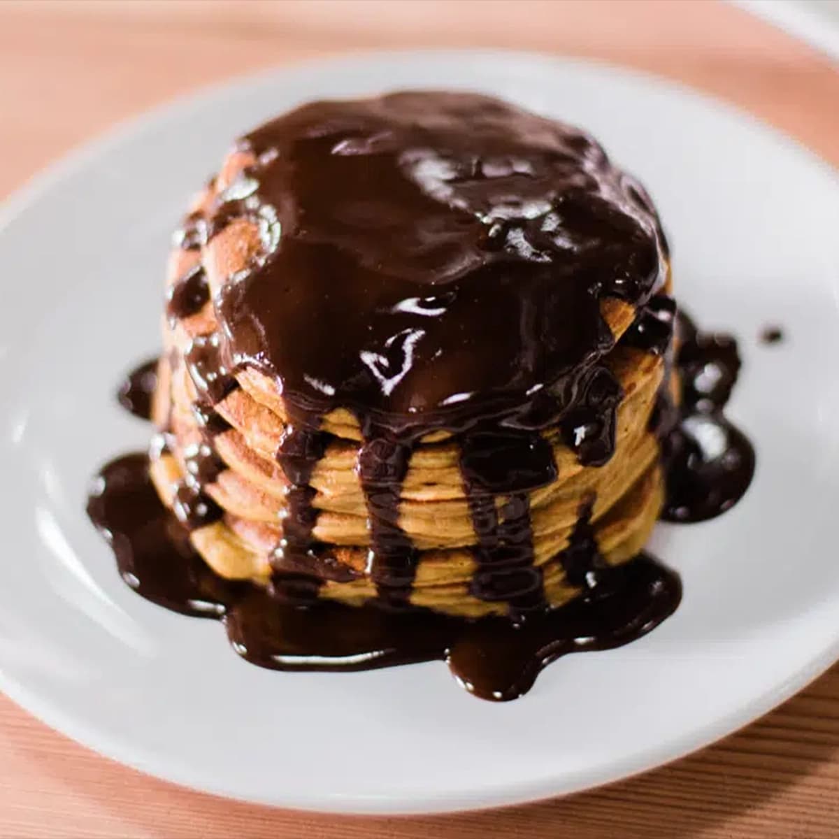 Chocolate Peanut Butter Plant Protein Pancakes