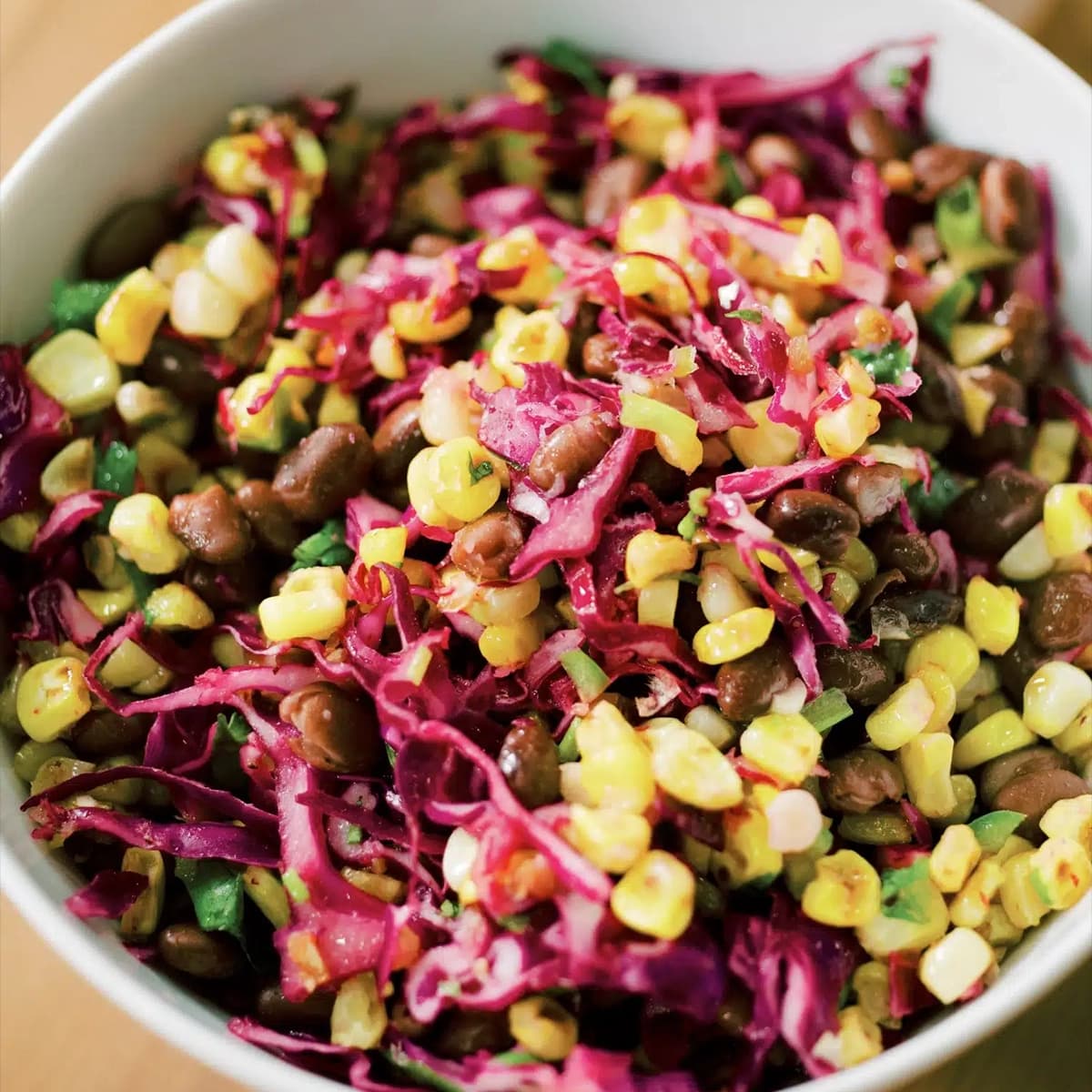 Corn Black Bean & Cabbage Salad