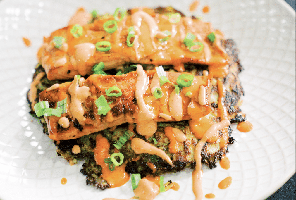 Okonomiyaki Savory Cabbage Pancakes with Salmon BetterBody Foods