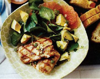 Grilled Mahi-Mahi with Grapefruit, Avocado & Spinach Salad - BetterBody Foods